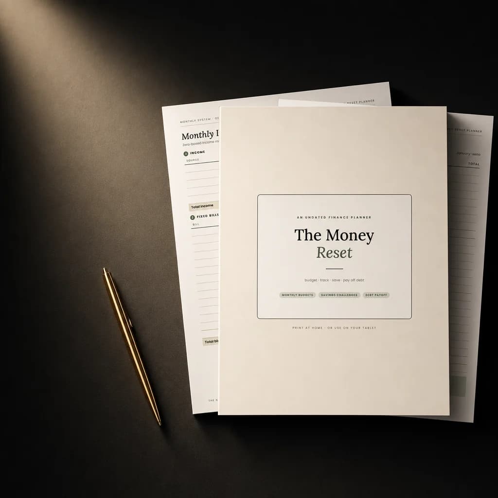 Digital MONEY RESET PLANNER 3